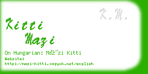 kitti mazi business card